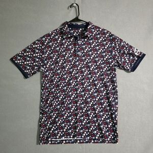 Swannies Mens Floral Print AOP Andy Performance Golf Polo Size Medium